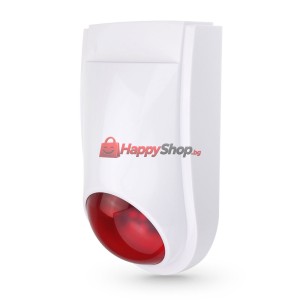 Смарт сирена PST-TS106, Външен монтаж, Wi-Fi, Tuya Smart, Бя..