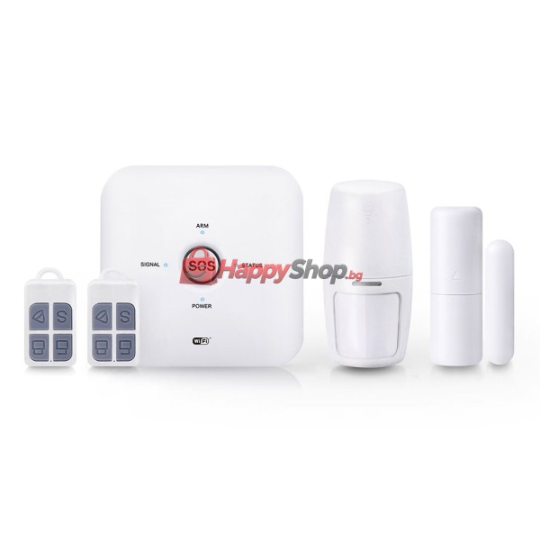 Смарт алармена система PST-10GDT, 5в1, GSM, Wi-Fi, Tuya Smart, Бял - 91013