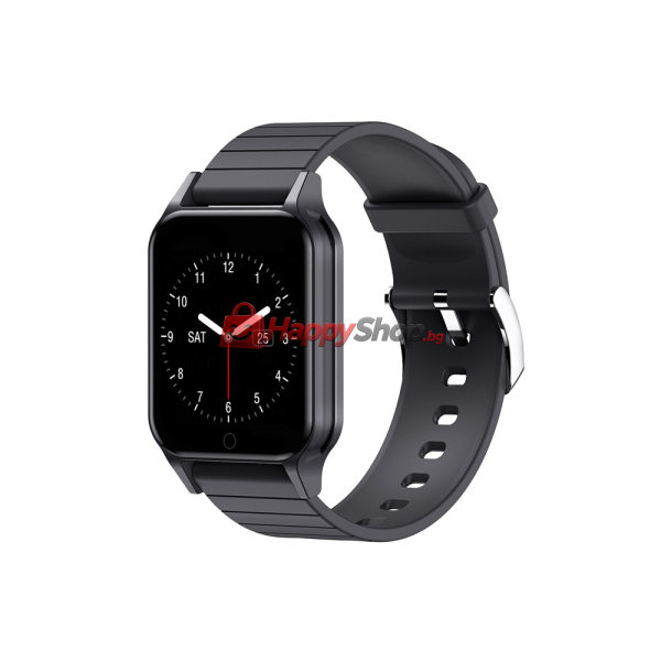 Смарт часовник No brand T96, 33mm, Bluetooth, IP67, Черен