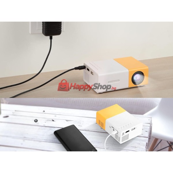 Проектор YG300 Full HD преносим телевизионен проектор USB HDMI дистанционно управление