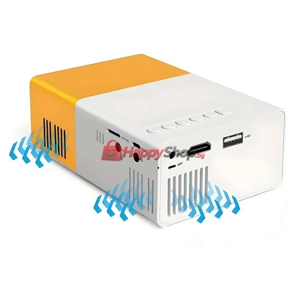 Проектор YG300 Full HD преносим телевизионен проектор USB HDMI дистанционно управление