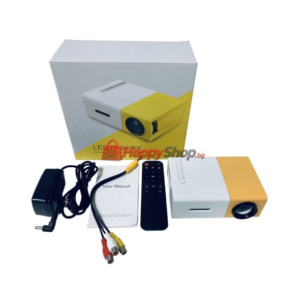 Проектор YG300 Full HD преносим телевизионен проектор USB HDMI дистанционно управление
