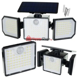 Мощна соларна LED лампа 167 LED 500 lm интелигентно осветлен..
