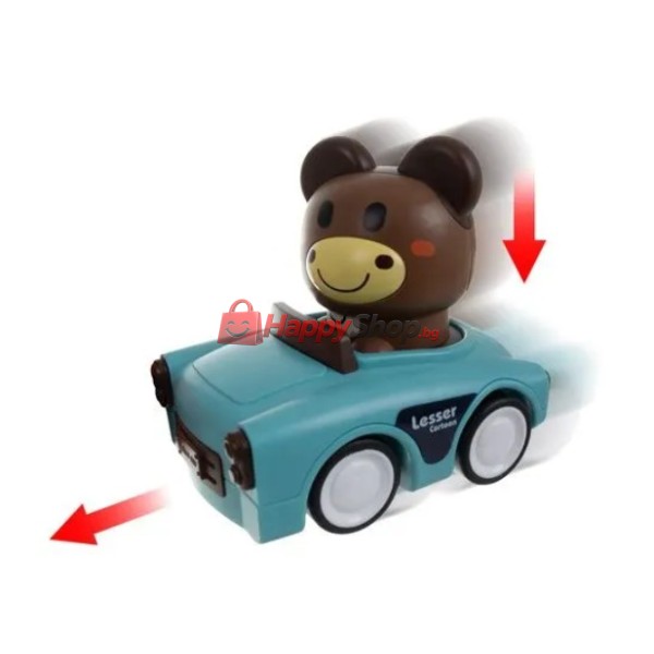 Сензорна играчка Количка с животни 4в1 за деца